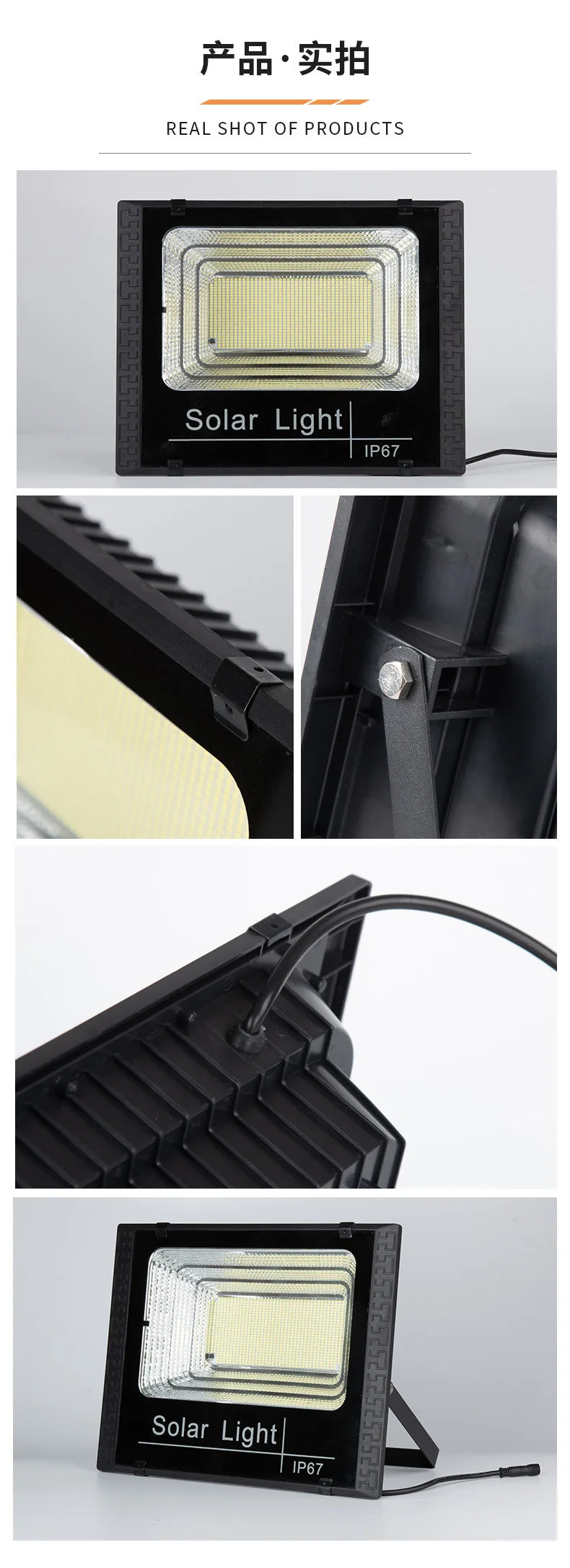 Solar Flood Lights LED Solar Powered Spotlight 50w 100w 200w 300w 500w Outdoor Waterproof Reflector Solar With Remote Control