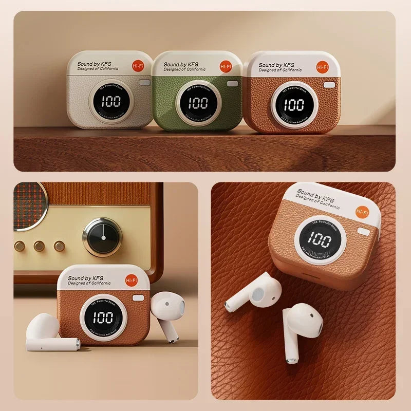 Bluetooth 5.3 Wireless Headphones Power LED Digital Display Endurance HiFi Gaming Headsets Waterproof Sports Earbuds for phones