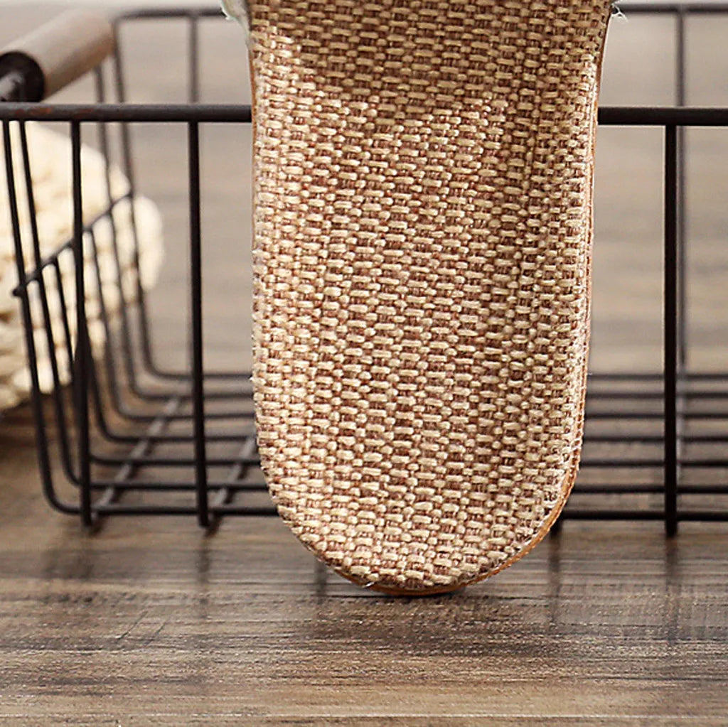 Shoes For Woman Sandalias Mujer Women Female Bowknot Flax Linen Flip Flops Beach Shoes Sandals Slipper Chaussures Femme