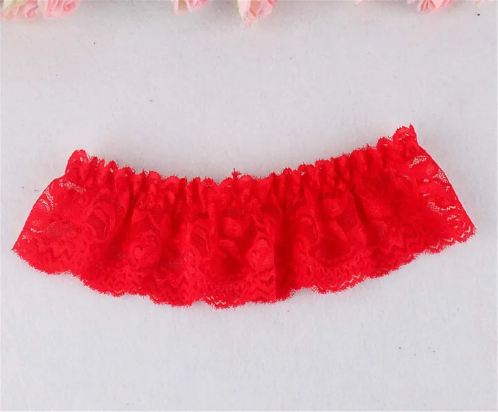 Lingerie Wedding Gift Party Bride Wedding Leg Flower Sexy Lace Elastic Leg Garter Belt With Ribbon Bow Suspender Thigh Harness
