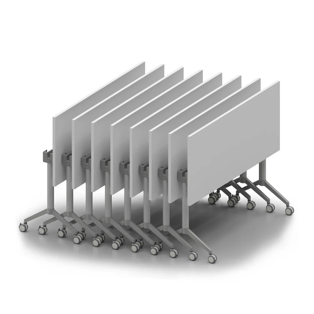 Modern Design Foldable Table With Wheels For Office For Business Meeting & Training Room Easy To Move & Store