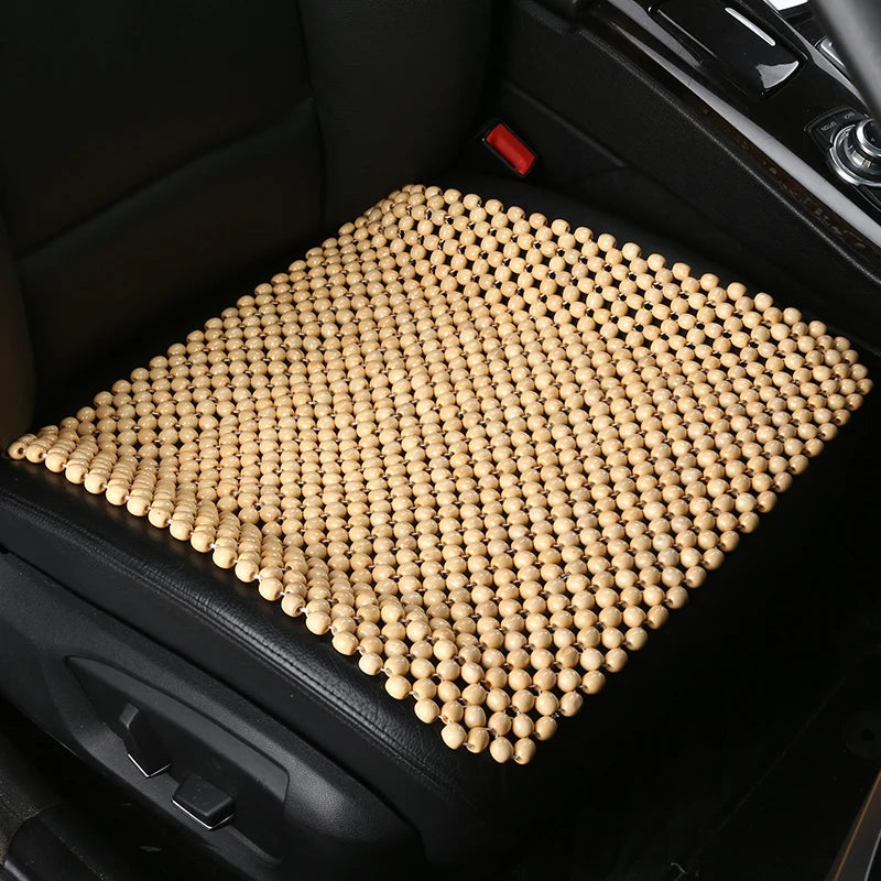 Summer  Wooden Bead Seat Cushion  Stitched by Hand  Comfortable and Breathable  Suitable for Office, Home and Car