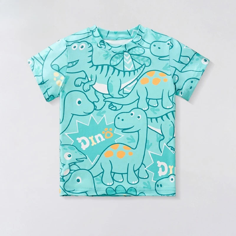 Summer 2025 New Kids Casual Fashion Short Sleeve T-Shirt Tops Men's and Women's Trendy Fan Printed Short Sleeve Clothing