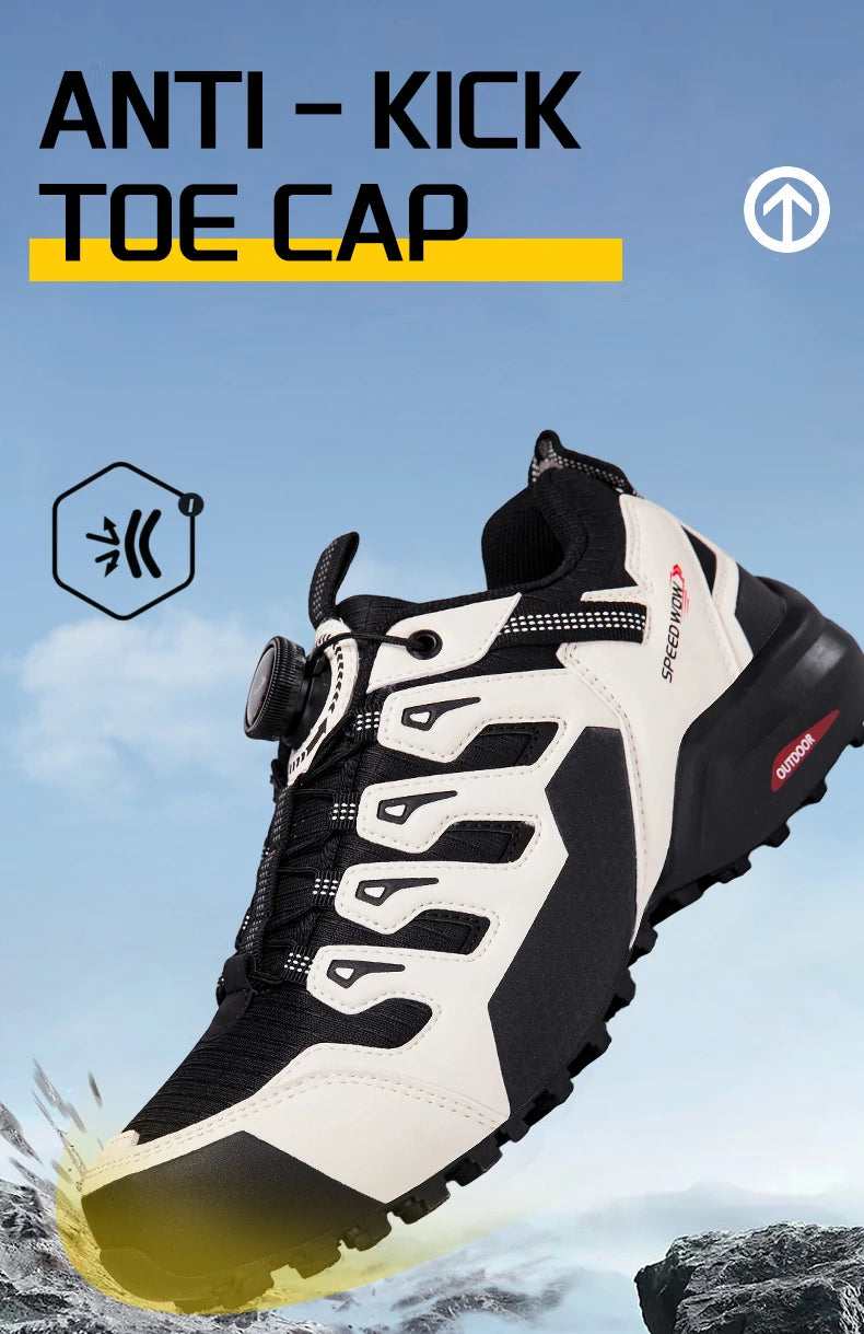 Men's Hiking Shoes Suede Leather Outdoor Shoes Wear-resistant Men Trekking Walking Hunting Tactical Sneakers