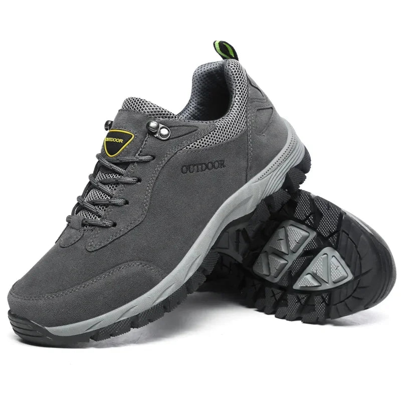 Men's Hiking Shoes Suede Leather Shoes for Men Outdoor Walking Footwear Climbing Hunting Male Sneakers New Ankle Boots Size 49