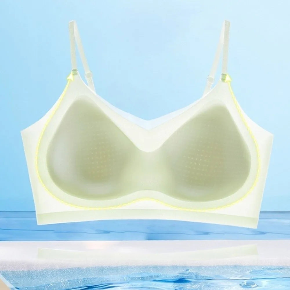 Lingerie Close-fitting Seamless Bra Shockproof Beautiful Back Brassiere for Women Anti-sagging Wireless Deep V Bra Girls