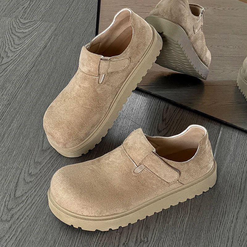 Spring and Autumn Men's Derby Shoes‌ – New Design, Height-Increasing, Stylish, Comfortable for Walking, Casual Flat-Toe Loafers