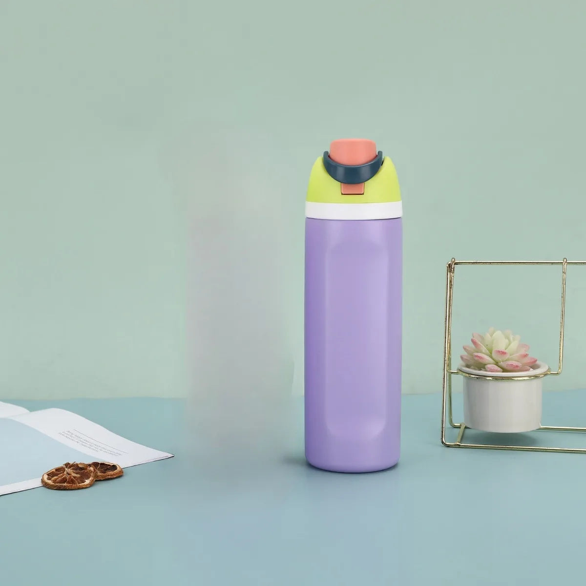 19/24/32oz Thermos Cup Fruit Mug Kids Straw Cup Vacuum Flasks Stainless Steel Travel Thermal Water Bottles