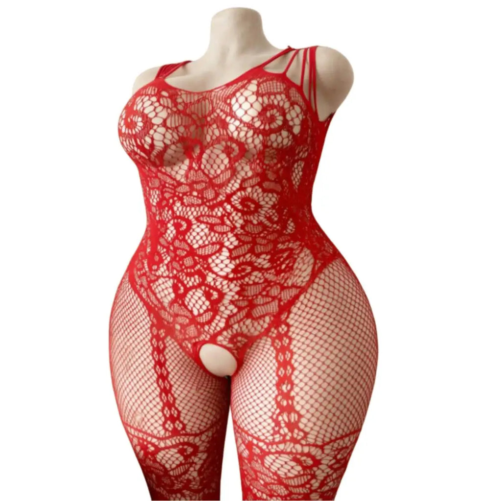 Lingerie For Women Plus Size Sexy Open Crotch Fishnet Bodysuit Tights See Through Mesh Body Stockings Exotic Sleepwear Costumes