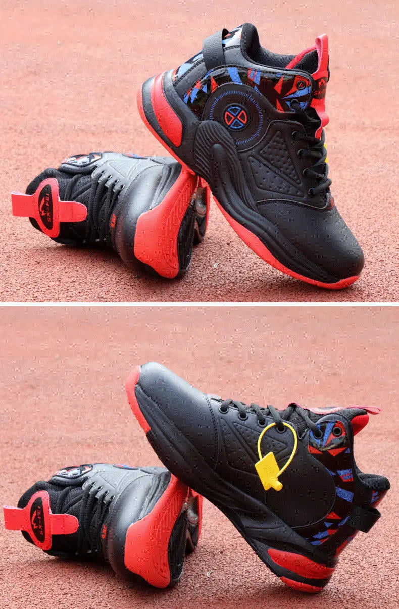 Men's High-Top Basketball Shoes New Wear-Resistant Sports Sneakers Athletic Outdoor Casual Training Boots