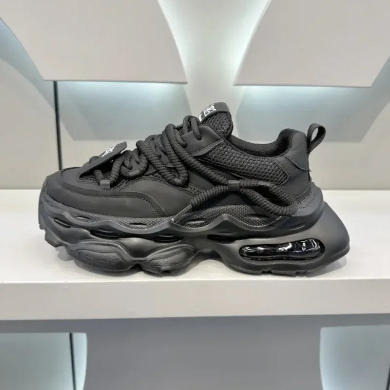New Trendy Men's Shoes Thick Soled Tall Fashion Casual Shoes Comfortable Soft Soled Mountaineering Sports Shoes Sneakers Men