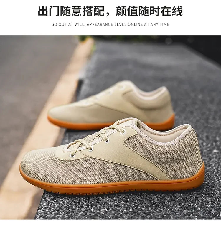 Men's barefoot walking shoes with wide toe and scattered minimalist shoes, suitable for gyms, driving offices.