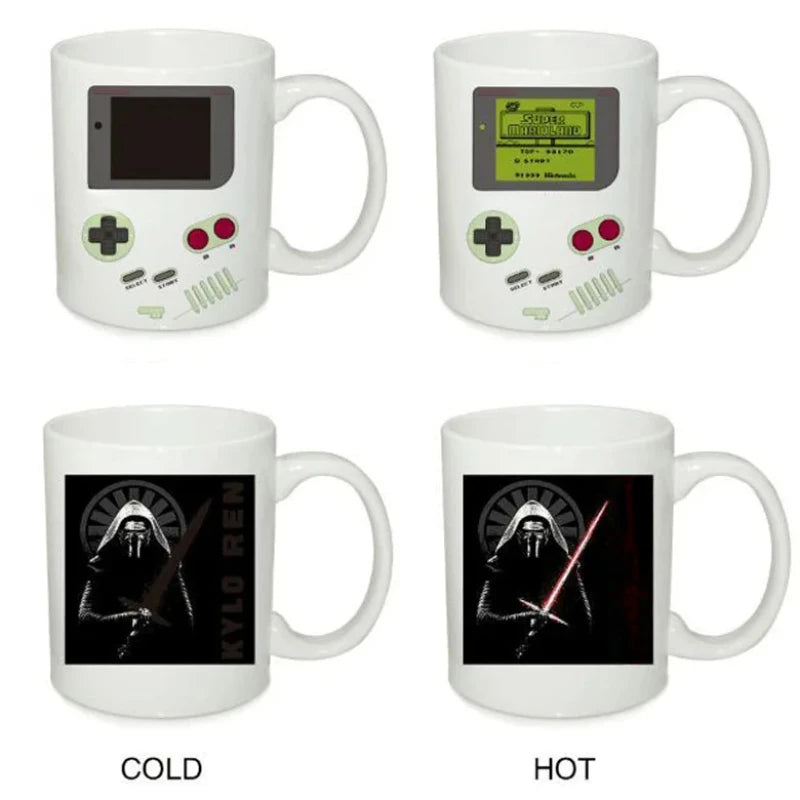 Game console thermochromic ceramic coffee mug Water cups Drinkware