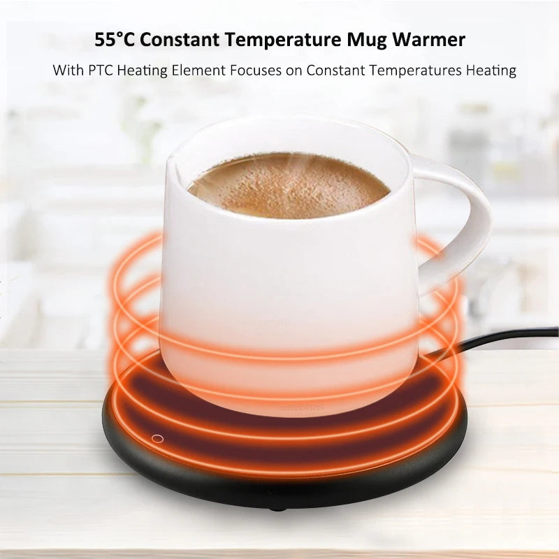 Cup Heater Mug Warmer USB Constant Warming Mat Coffee Milk Tea Water Heating Pad Electric Thermostatic Coaster Mini Cup Warmer