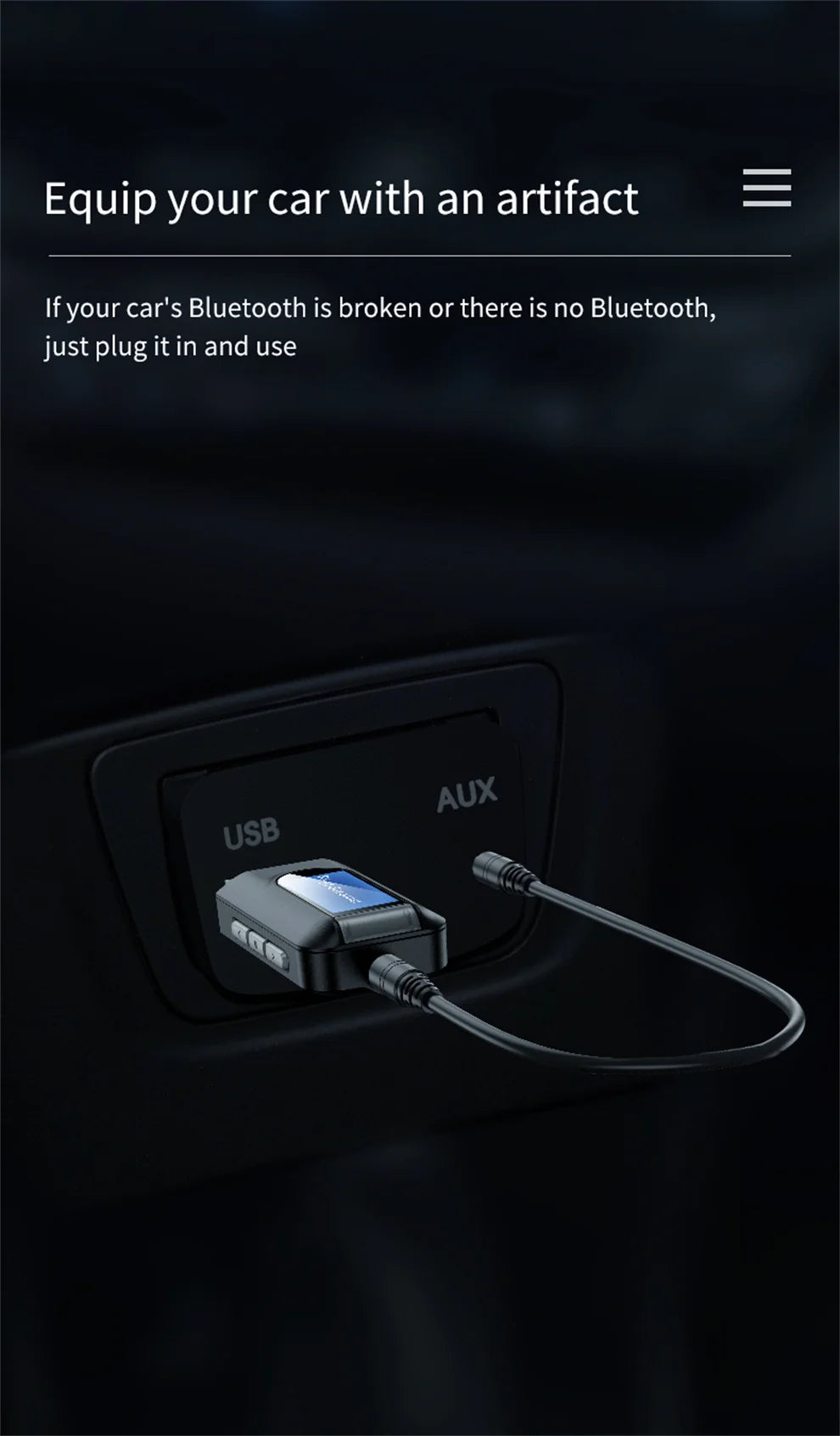 USB Bluetooth 5.0 Audio Transmitter Receiver LCD Display 3.5MM AUX RCA Stereo Wireless Adapter Dongle For PC TV Car Headphones