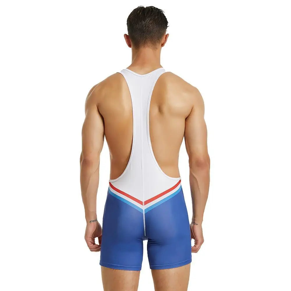 SEOBEAN Mens Undershirts Bodysuit Wrestling Singlet Fitness Workout One-piece Vest Bodywear Underwear Bodybuilding Jumpsuit