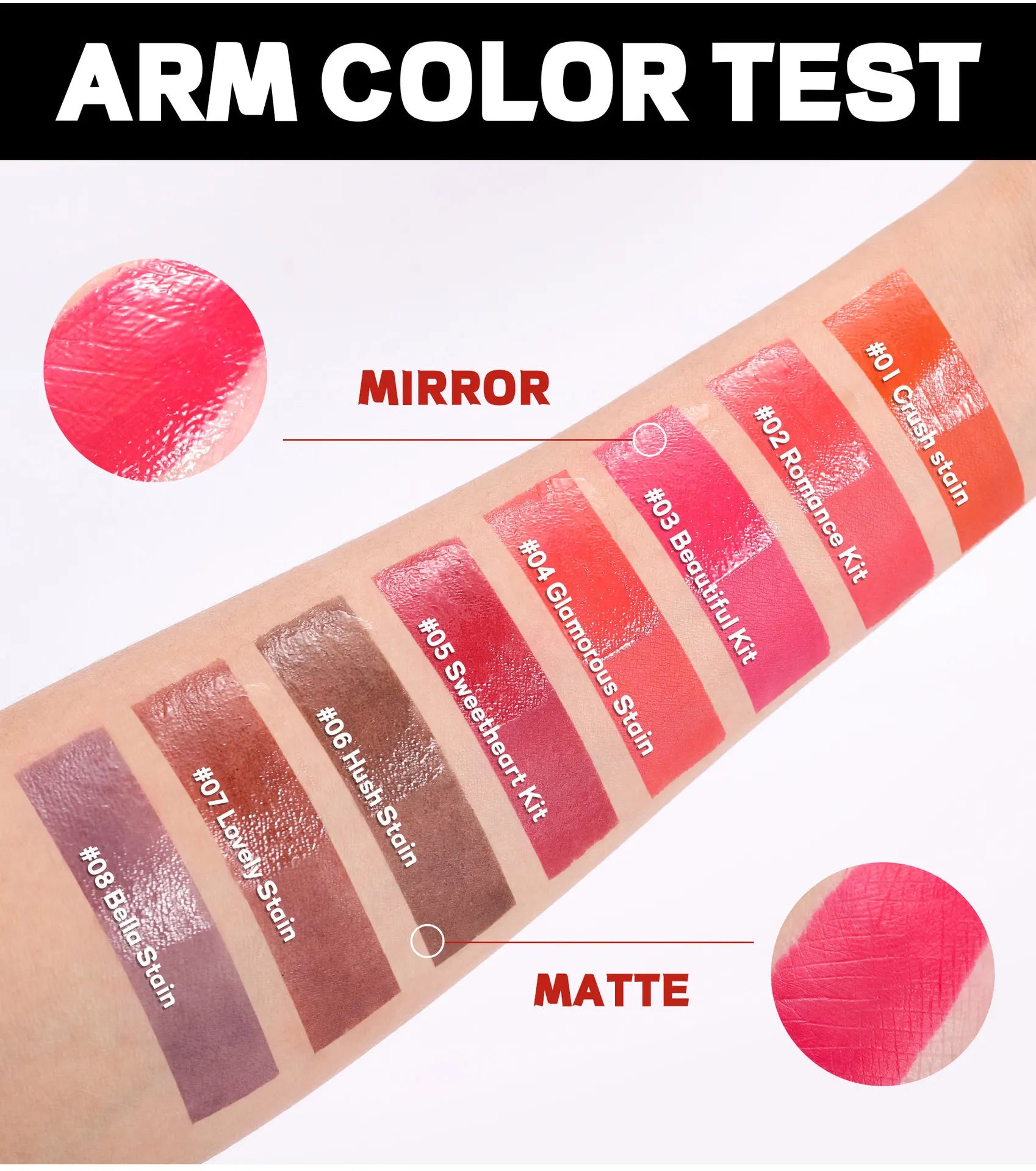 HANDAIYAN Matte Peel-Off Lip Stain Waterproof Transfer-Proof & Moisturizing 2-in-1 | Long-Lasting Lip Gloss & Lipstick