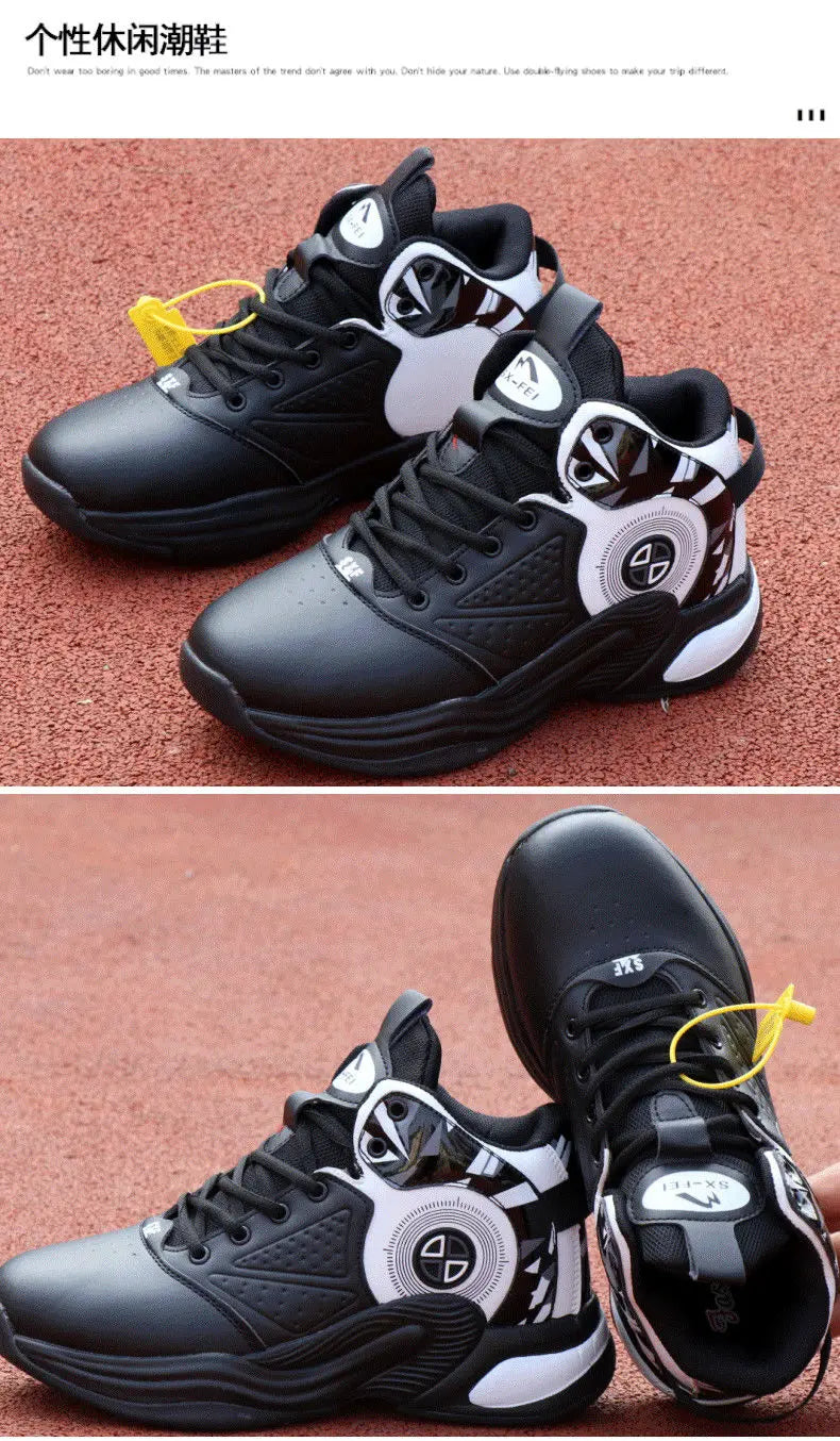 Men's High-Top Basketball Shoes New Wear-Resistant Sports Sneakers Athletic Outdoor Casual Training Boots