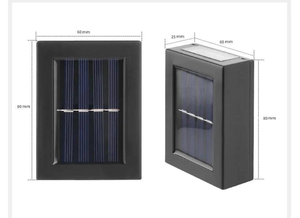 Solar Up and Down Spot Lights Outdoor Street Wall Light Waterproof Solar Lamp For Garden Street Balcony Yard Porch Decorative