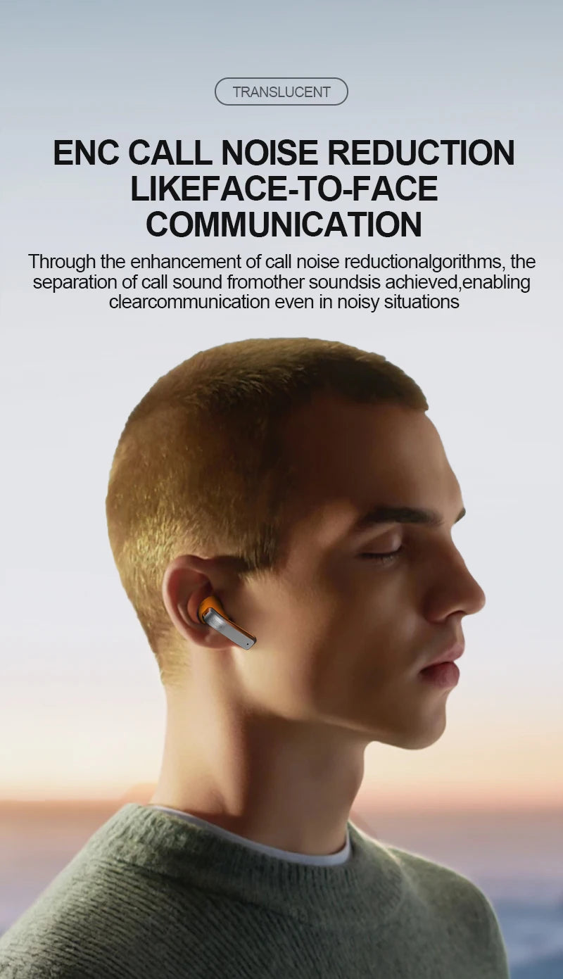 Wireless Bluetooth 5.3 Earphone With LED Screen HIFI ENC Call noise reduction Earbuds In-ears Headphones Gaming Headset With mic