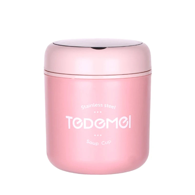 Stainless Steel Insulated Soup Thermos with Spoon Lunch Box Vacuum Cup Food Warmer Thermal Jar Container Cooler