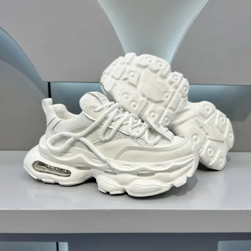 New Trendy Men's Shoes Thick Soled Tall Fashion Casual Shoes Comfortable Soft Soled Mountaineering Sports Shoes Sneakers Men