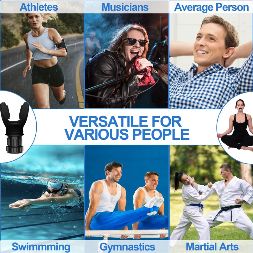 Breathing Trainer Lung Flexer Drop shipping Durable Fitness Exerciser Increases Lung Capacity Breath Adjustable Deep Breath