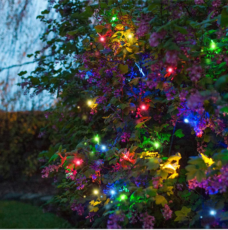 50M 100M Large Solar Panel LED Solar String Lights Fairy Garland Lights Outdoor Backyard Garden Holiday Christmas Party Decor