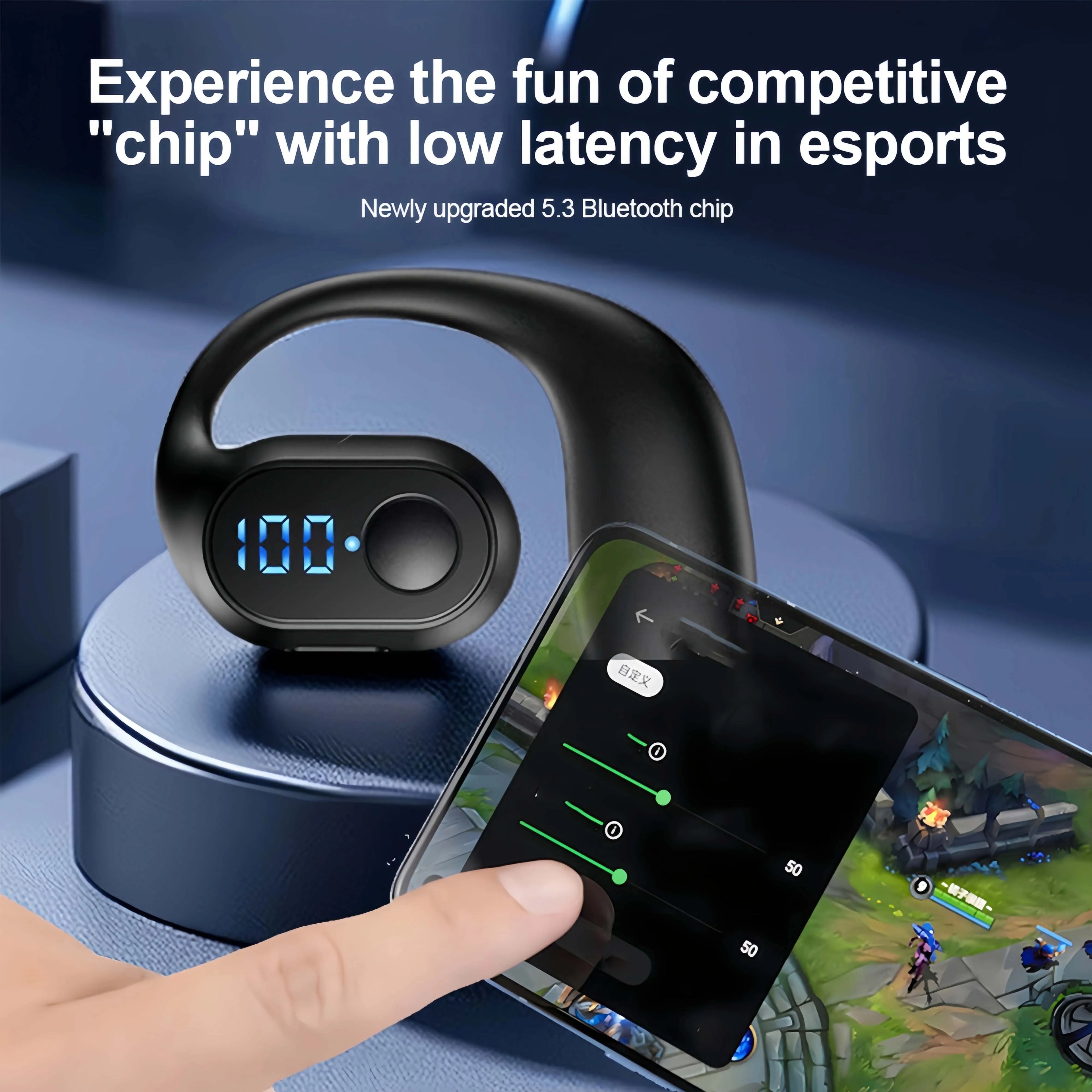 Q7 Wireless Bluetooth Earphones Air Conduction OWS Headphone HiFi Ear-Hook Music Sports Noise Cancel Headset For Smart Phones