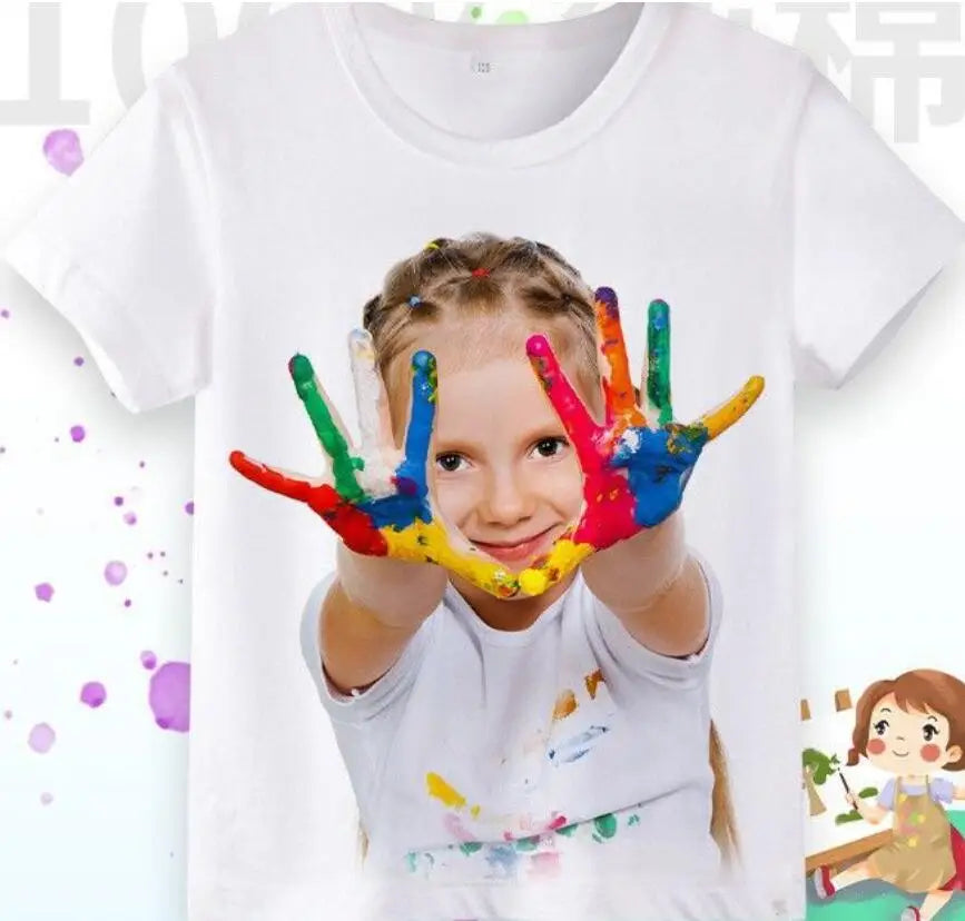 Summer New Girls' T-shirt, Short-sleeved, Children's Round Neck, Loose, Cute and Stylish, Capybara Print Casual Top Kids Modal