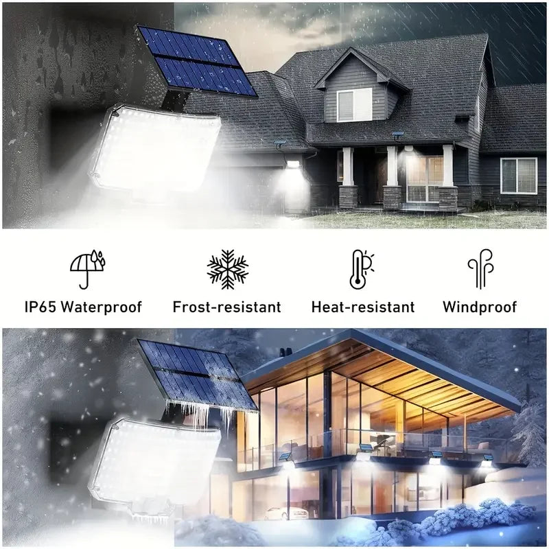 Solar Lights 126/234 LEDs Solar Security Lights Outdoor Garden Motion Sensor 3 Modes Waterproof Split Solar Flood Wall Lights