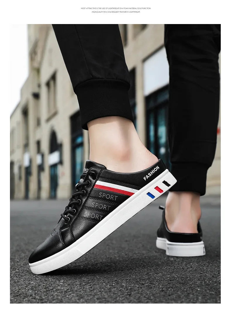 Summer Must-Haves High - End Men's Half Slippers, Fashion - Forward Flat Sneakers for Summer Designer Shoes Men