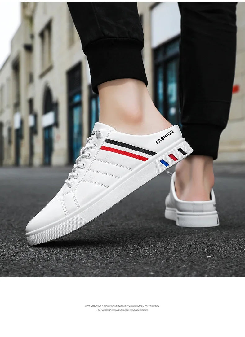 Summer Must-Haves High - End Men's Half Slippers, Fashion - Forward Flat Sneakers for Summer Designer Shoes Men
