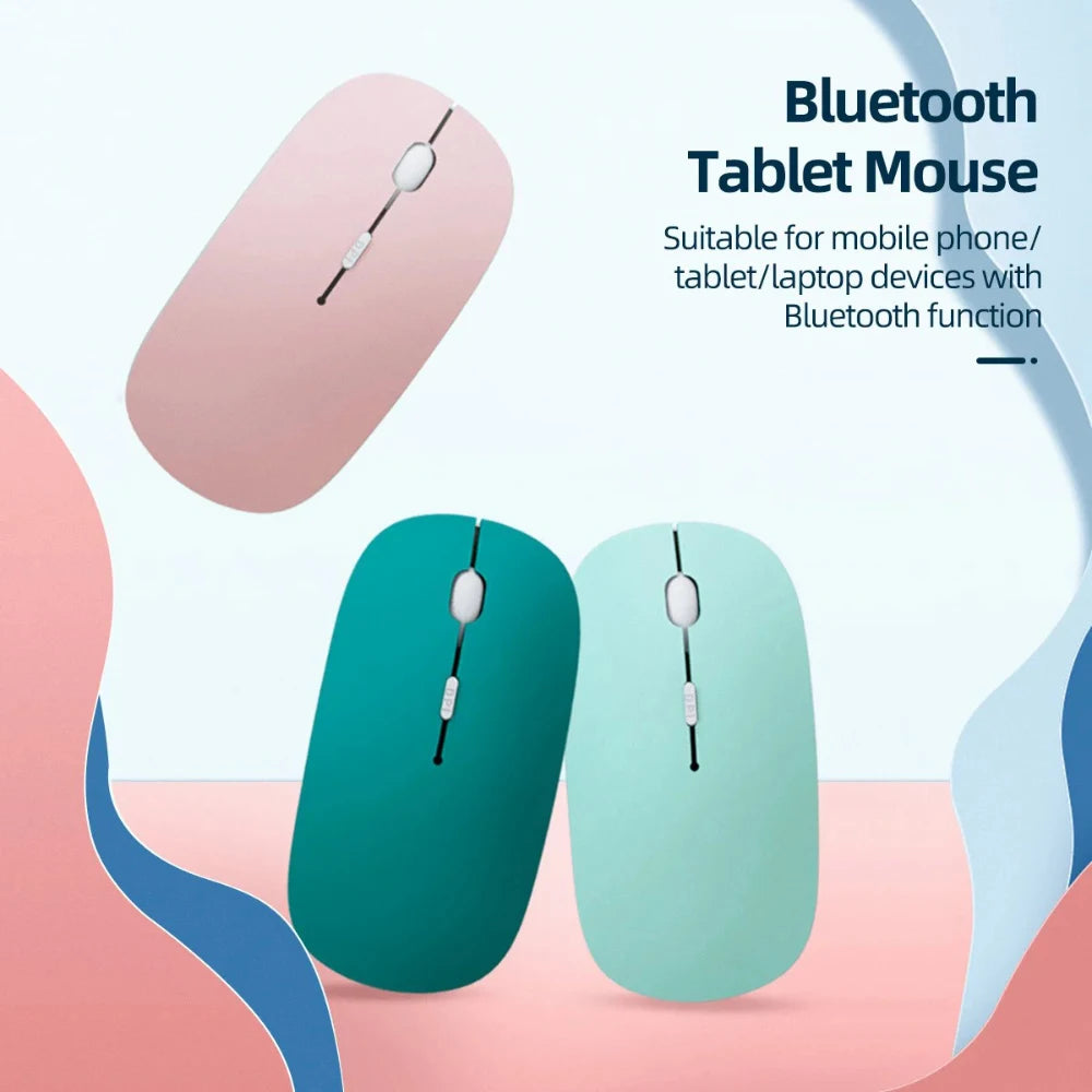 Bluetooth-compatible Mouse Wireless Mouse Silent Computer Mice Portable Working Gaming Mouse For Laptops iPad Tablet PC Computer