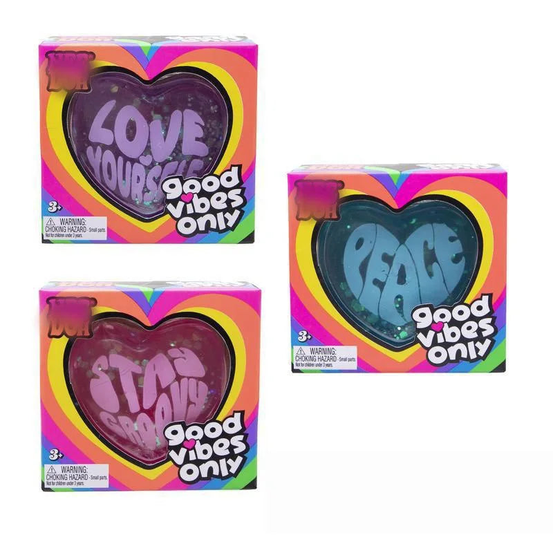 Needoh Style Heart Shaped Stress Reliever Super Soft Squishy Gel With Uplifting Vibes Sensory Fidget Gadget For Anxiety Relief