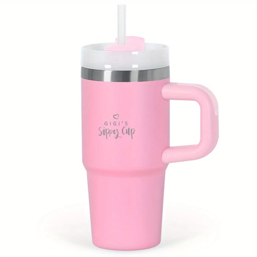 14oz Thermal Mug with Handle, 304 Stainless Steel Insulated Tumbler Vacuum Coffee Cup, Portable Water Cup Travel Thermal Cup