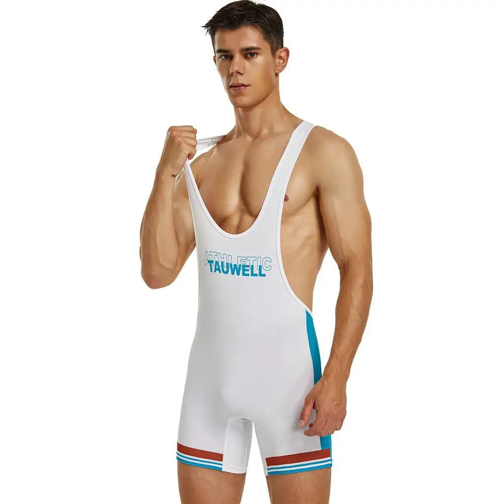 SEOBEAN Mens Undershirts Bodysuit Wrestling Singlet Fitness Workout One-piece Vest Bodywear Underwear Bodybuilding Jumpsuit