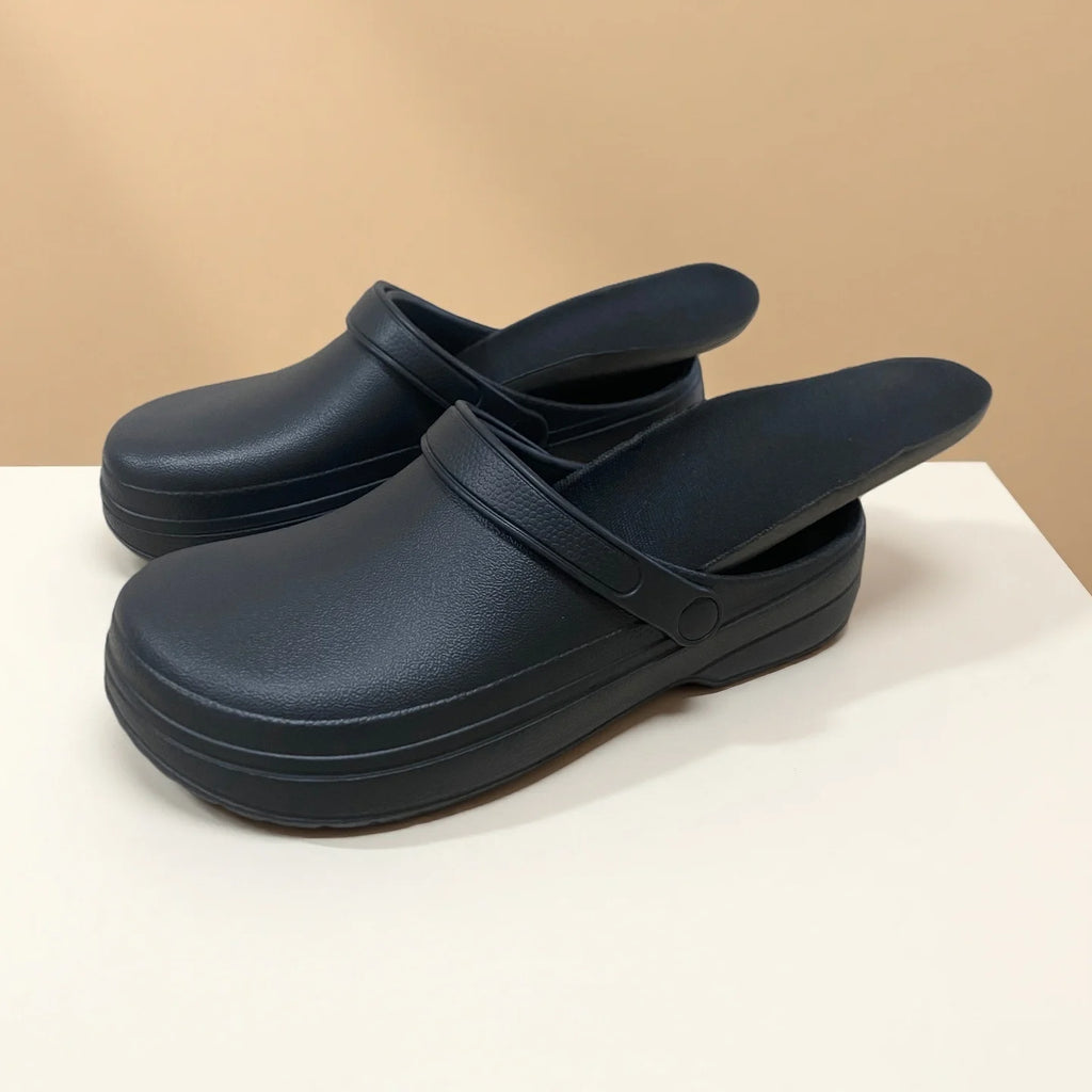 Men's Sandals with Built-In Insoles, Comfortable, Lightweight, Waterproof Chef Work Shoes, Women's Nurse Shoes, Garden Slippers