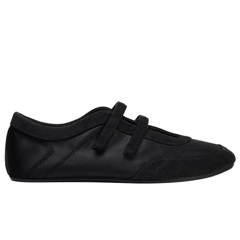 Low Top Shoes Four Seasons New Round Head Shallow Mouth Splicing Soft Sole Anti-slip Wear-resistant Flat Sports Shoes