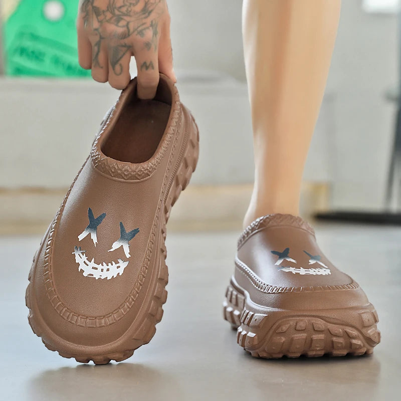 Men's and Women's Couple's Shoes, Thick-Soled, Non-Slip, Oil-Resistant, Wear-Resistant, Work Chef Safety Shoes, Lazy Casual Shoes, Sandals