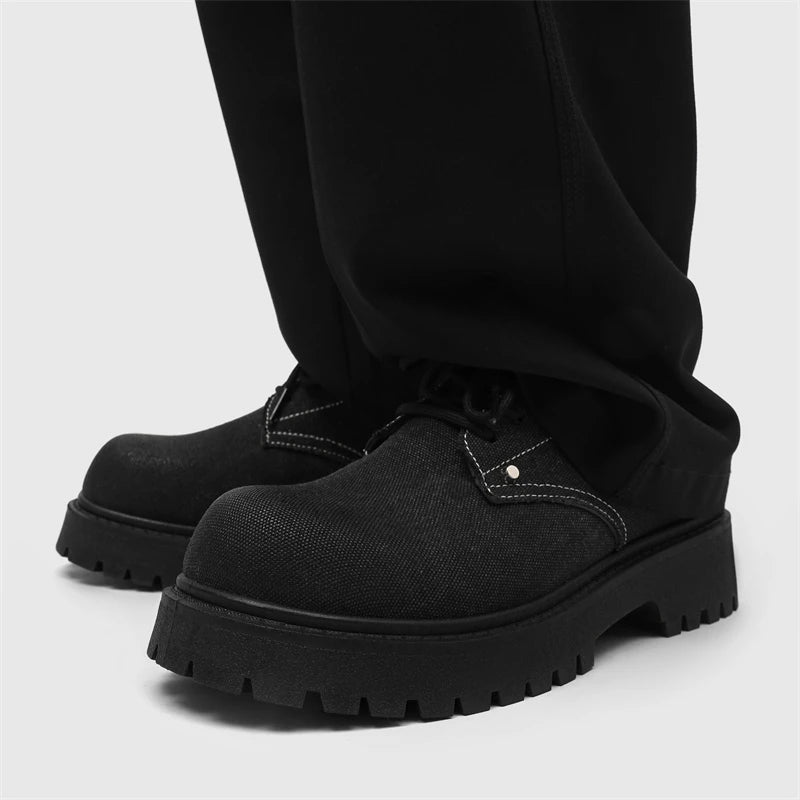 Men's shoes four seasons versatile casual non-slip wear-resistant comfort outdoor shoes youth fashion thick sole workwear shoes