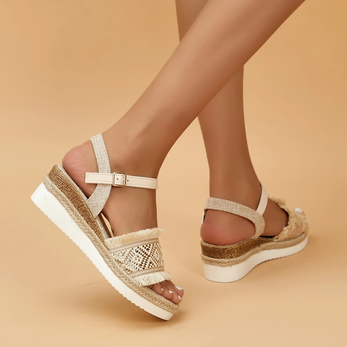 Shoes for Women 2023 High Quality Bohemian Women's Sandals Summer Platform Light Casual Sandals Women Wedge Shoes Ladies Zapatos