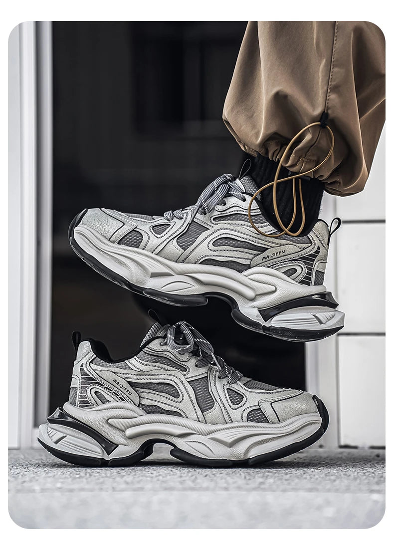 Men's Casual Sports Shoes New Arrivals for Autumn and Winter Retro Old-style Sneakers Anti-slip and Durable Sports Running Shoes