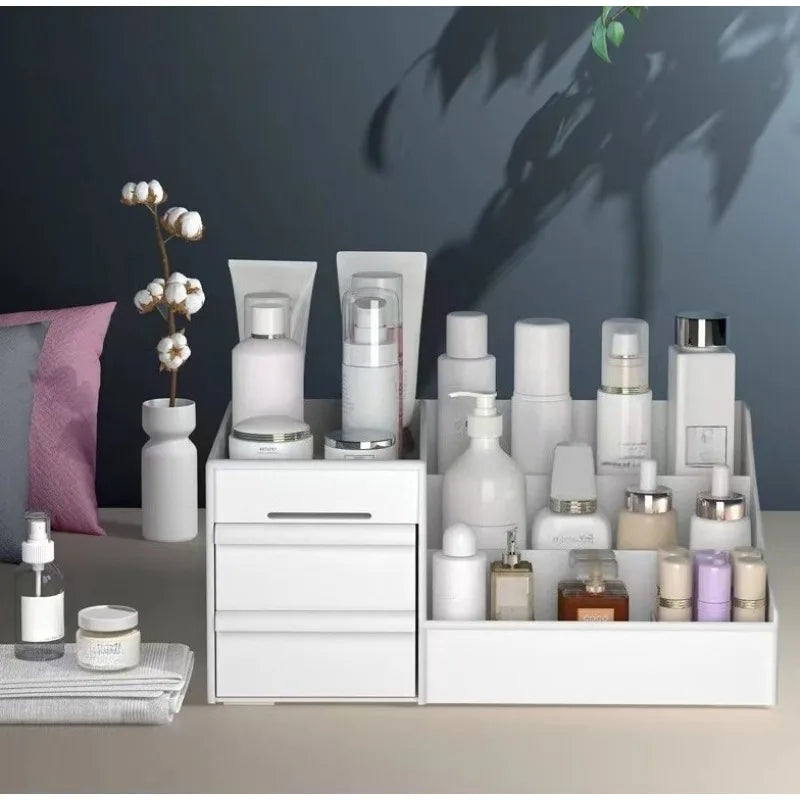 Multi-Drawer Cosmetic Storage Box, Multi-Layer Desktop Organizer, Large Capacity for Cosmetics, Skincare, Perfume & Makeup Tools
