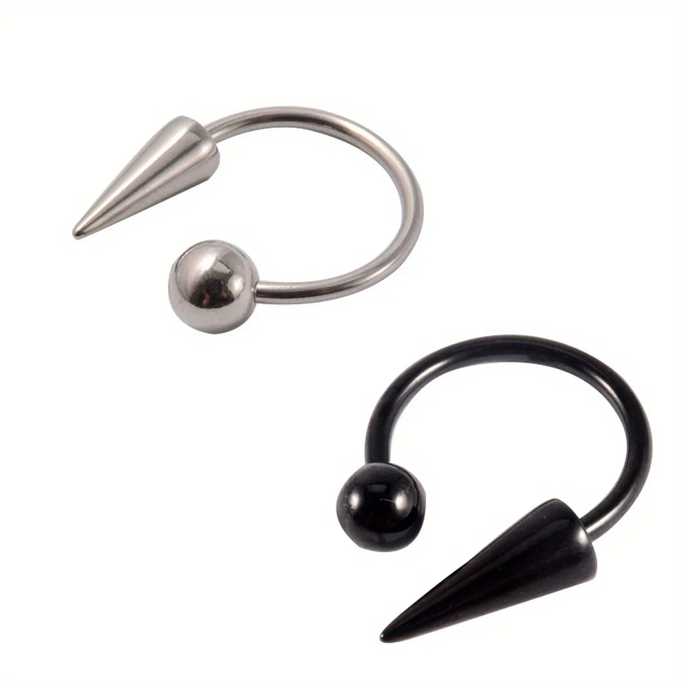 1-5Pcs Lip Ring Charm Piercing Lip Ring Stainless Steel C-Shaped Lip Lip Piercing Body Jewelry 16Gauge For Girl and Men