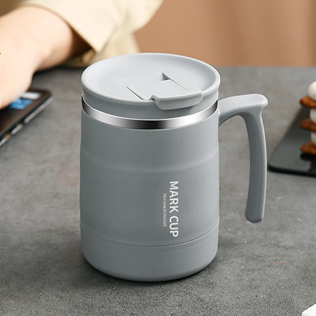 Thermal Cup 304 Stainless Steel Double-layer Insulated Coffee Mug With Spoon Portable Leak Proof Wter Cup For Student Adult