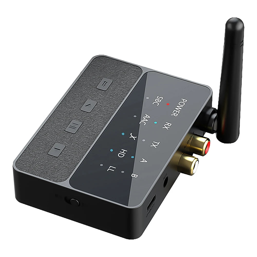 Bluetooth-Compatible 5.3 Wireless Stereo Receiver Transmitter 2 In 1 HIFI Stereo Adapter Wireless Audio Dongle for Speaker TV PC
