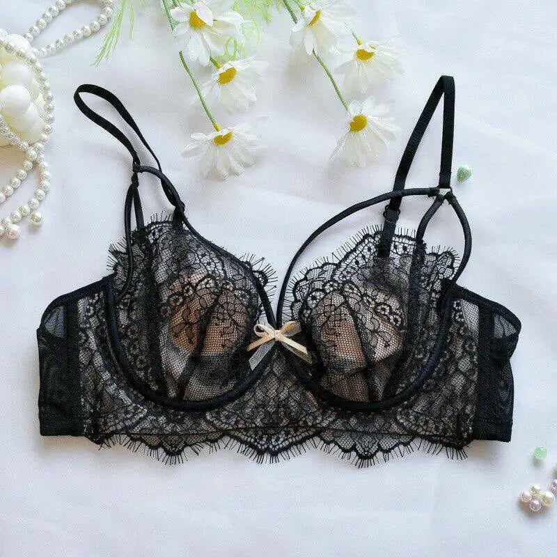 Lingerie Sexy Dentelle Ensemble, Ultra Fin Style Français, Bonnet Confort Anti Affaissement, Respirant Tailleur Confortable pour