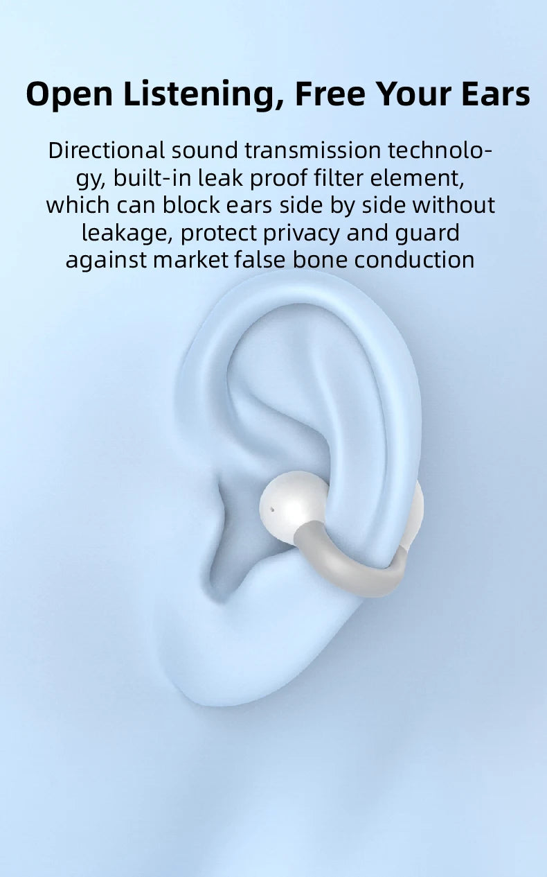 Bluetooth earphones, single ear clip on design, comfortable to wear, small and convenient in terms of bone conduction