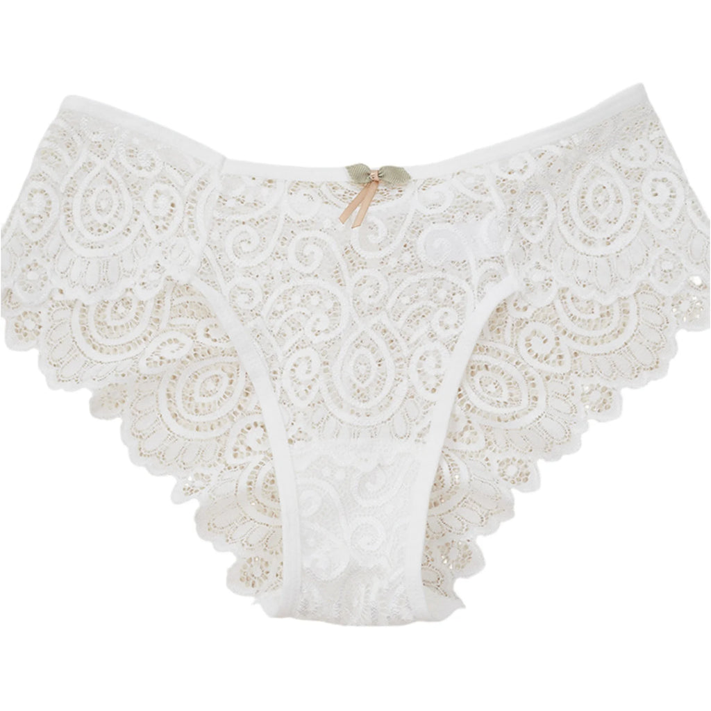 Lingerie Sexy Underwear Lace Panties Female Water Drop Sexy Mid-waist Underwear Exquisite Crotchless Shorts Solid Lingerie